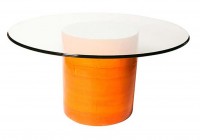 Orange Dining Pedestal