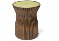 Apple Green Top / Ridged Metallic Sides Ridged Stool