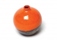 Orange Metallic Mini Melon Ball Set Of 4