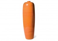 Orange Smooth Glaze Water Jar