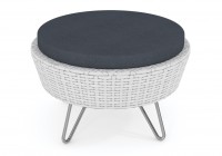 Halo Ottoman Round Cusion - White