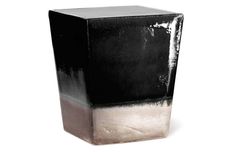Ceramic Two Glaze Square Cube <span class='variation-title'></noscript>Set of 2</span> Fabric 