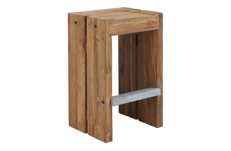 Perpetual Teak Solo Bar Stool <span class='variation-title'></noscript>Set of 2</span> Fabric 