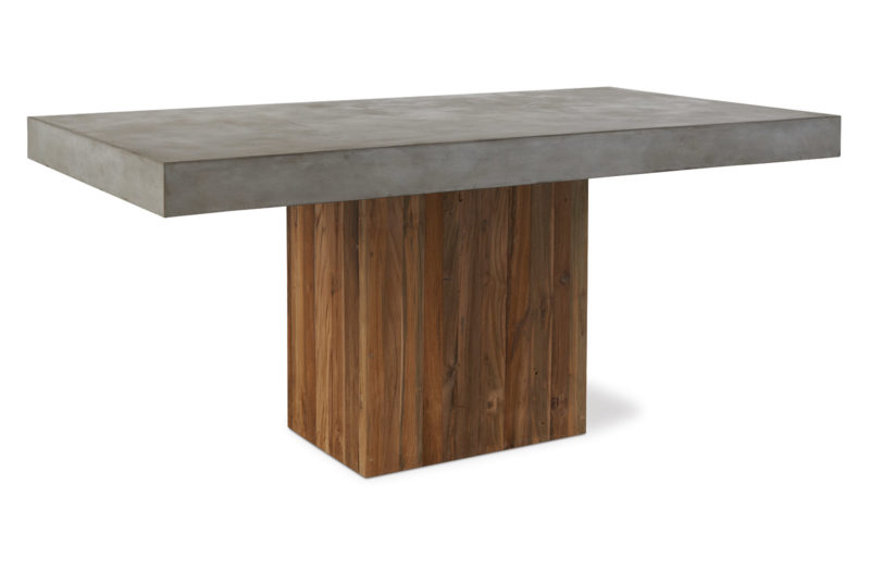 Perpetual Teak Sparta Dining Table <span class='variation-title'></noscript>Slate Gray</span> Fabric 