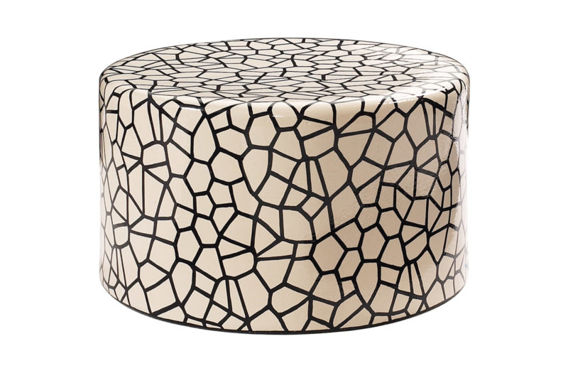 Ceramic Artisan Series Baby Caroness Accent Table Fabric 