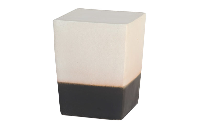 Ceramic Low Luster Two Glaze Square Cube <span class='variation-title'></noscript>Set of 2</span> Fabric 