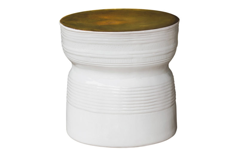 Ceramic Ancaris Ring Accent Table Fabric 