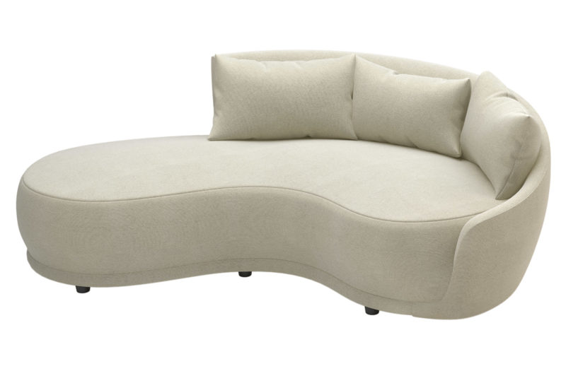 Fizz Grand Royal One Arm Sofa With Bumper <span class='variation-title'></noscript>Right Arm Facing</span> Fabric 
