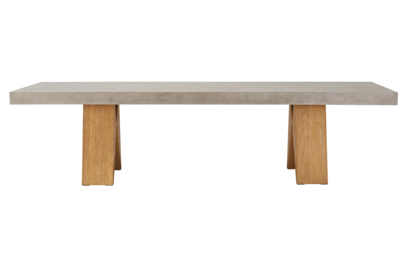 Clip Dining Table 87”- Slate Gray Fabric 