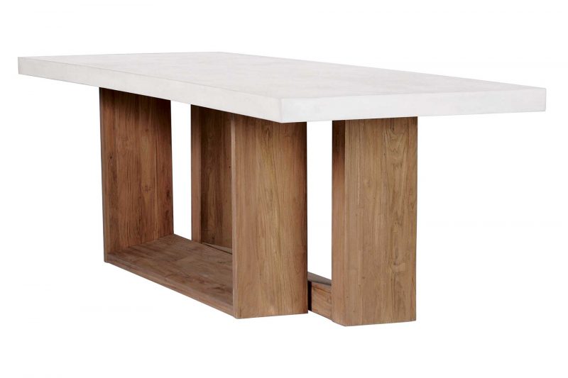 Lucca Counter Table <span class='variation-title'></noscript>Ivory White</span> Fabric 