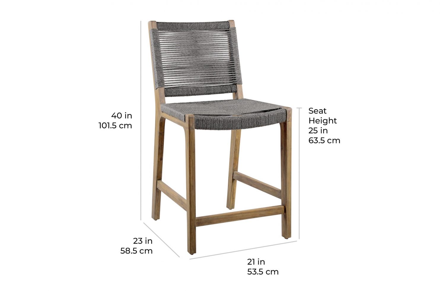 oceans counter chair 504FT411P2G E scale dims