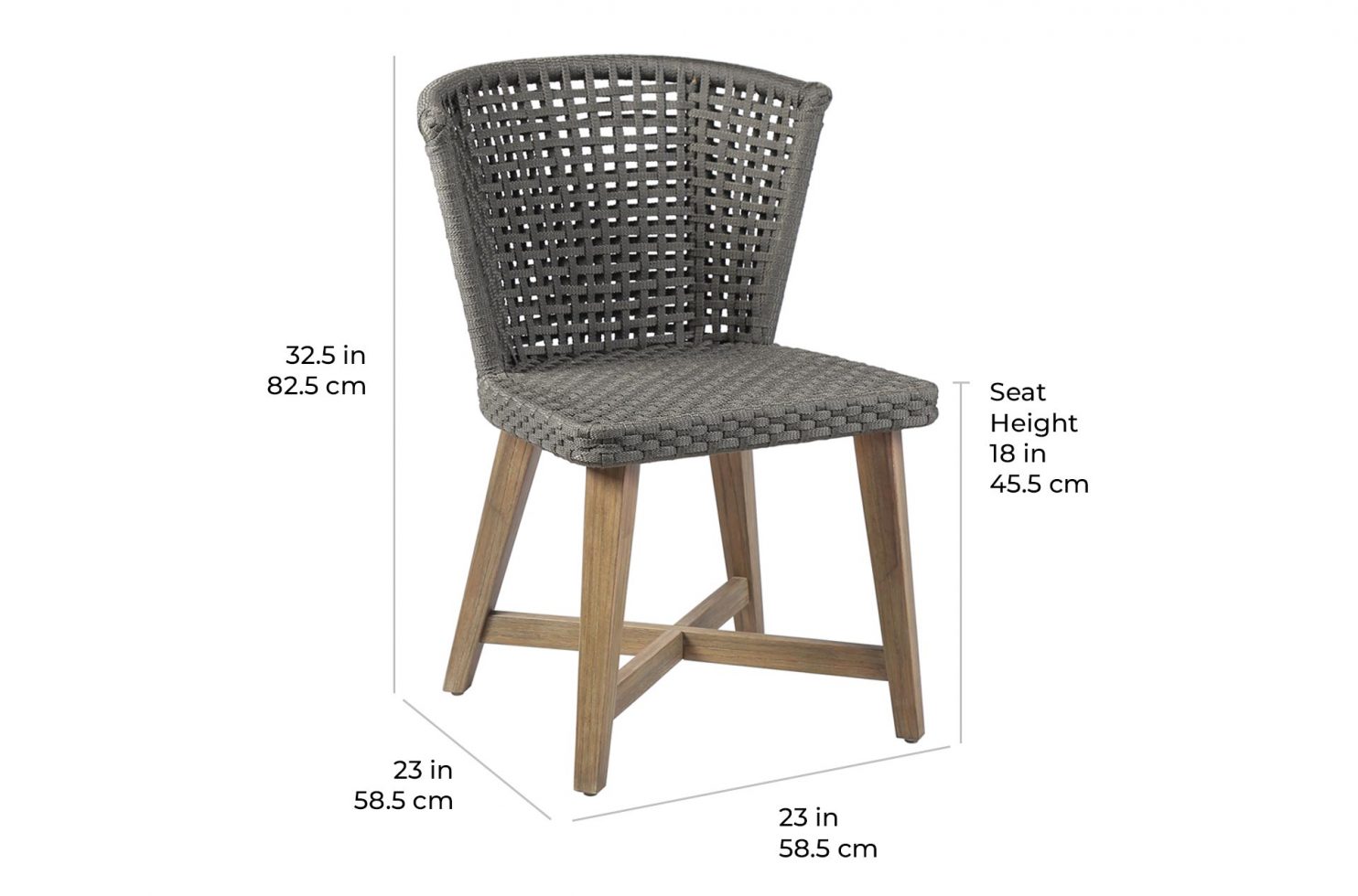 pioneer bistro chair 504FT402P2 E scale dims