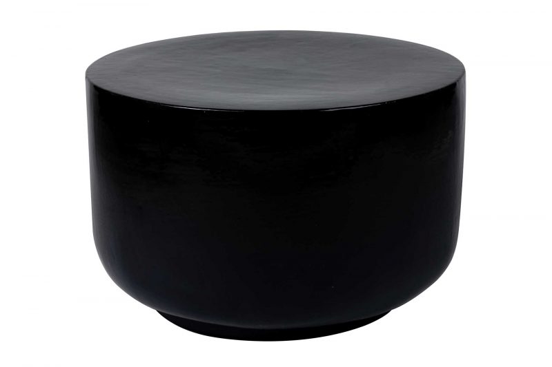 Serenity Grazed Side Table 20” <span class='variation-title'></noscript>Jet Gloss Top / Coal Semi-Gloss Bottom</span> Fabric 