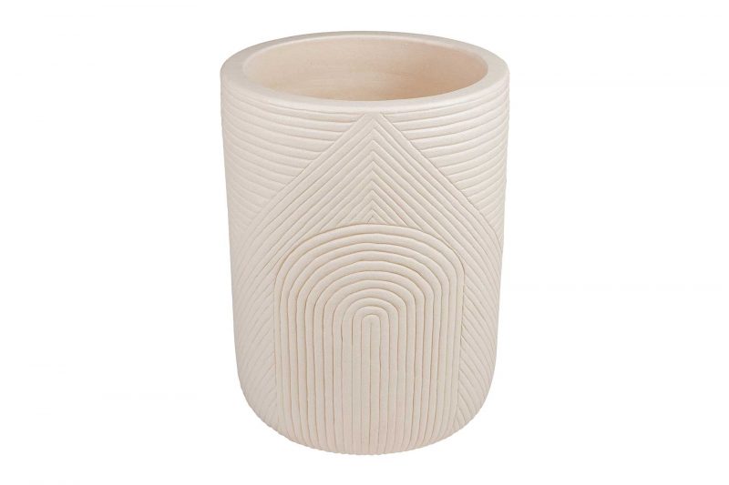 Serenity Textured Planter Set / 1 Large, 1 Small <span class='variation-title'></noscript>Sand Matte</span> Fabric 