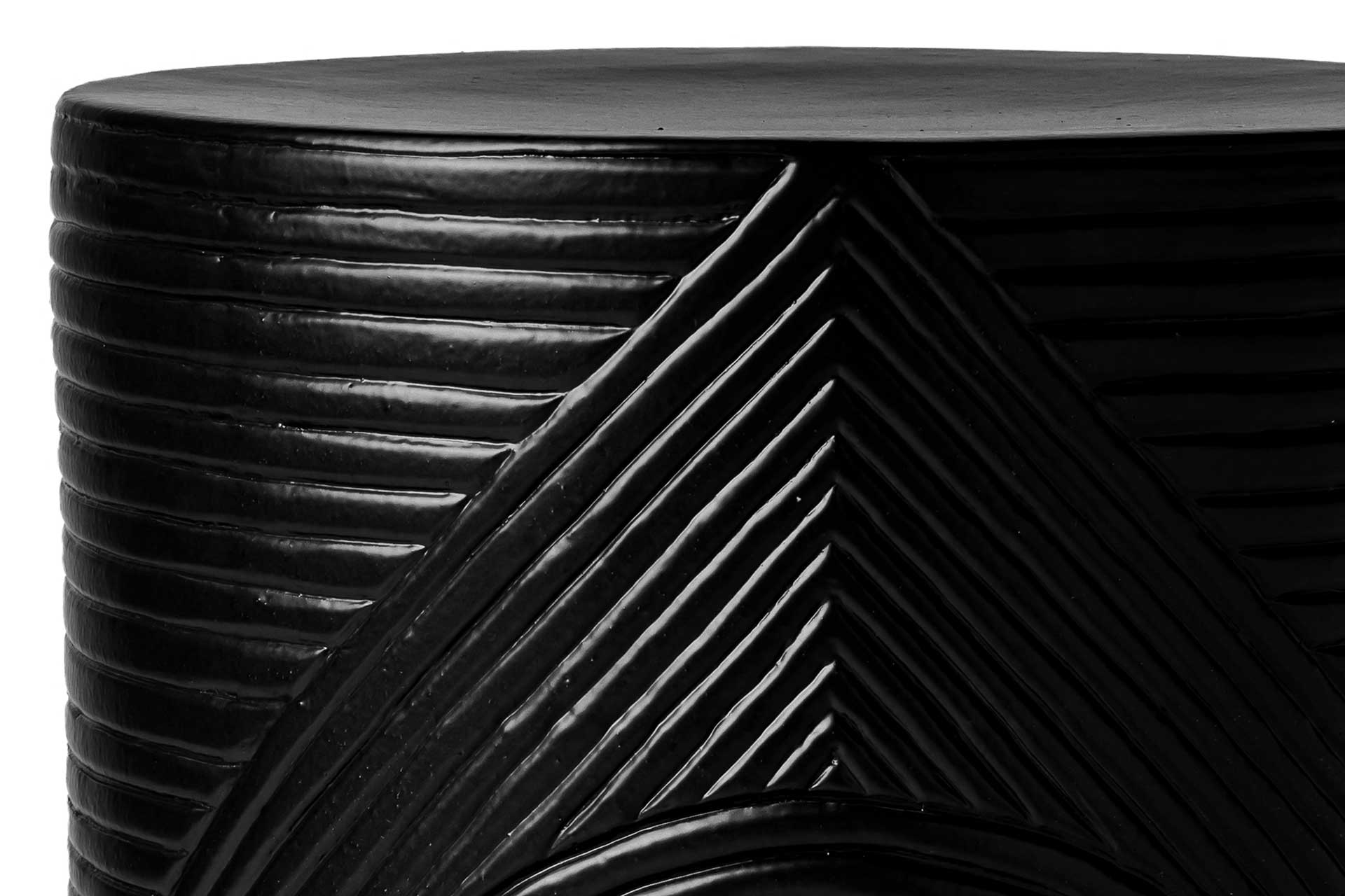 prov cer serenity textured side table 14in C30802532 coal dtl1 web