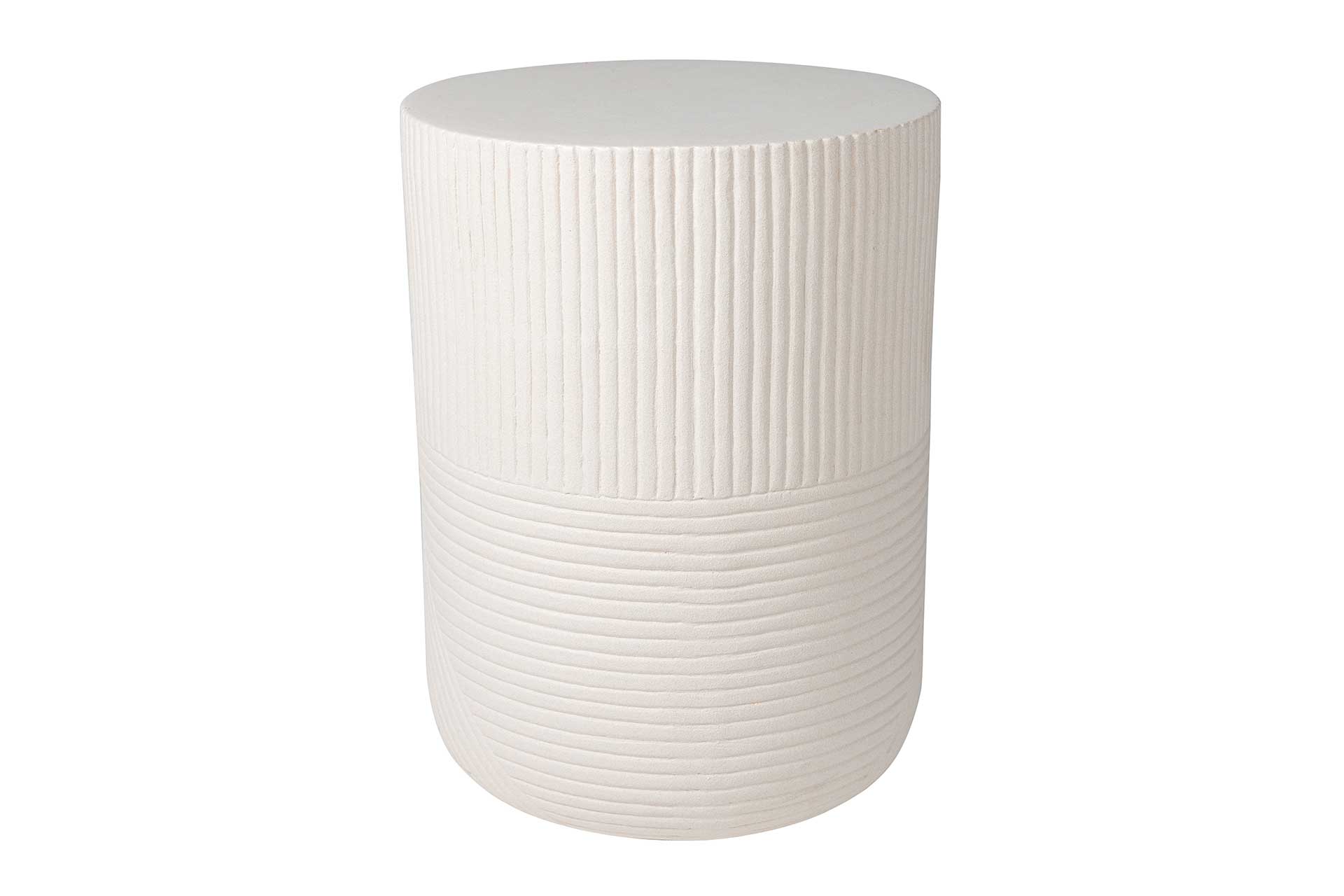 その他 IDEE SILT TABLE 1200 Natural Serenity Textured Side Table 14” - Sand Matte - Seasonal Living