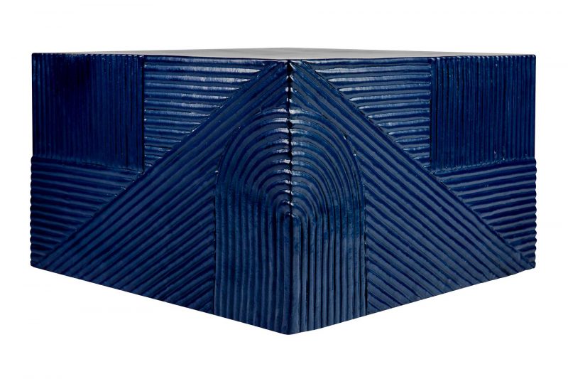 Serenity Textured Square Table 24” <span class='variation-title'></noscript>Indigo Semi-Gloss</span> Fabric 
