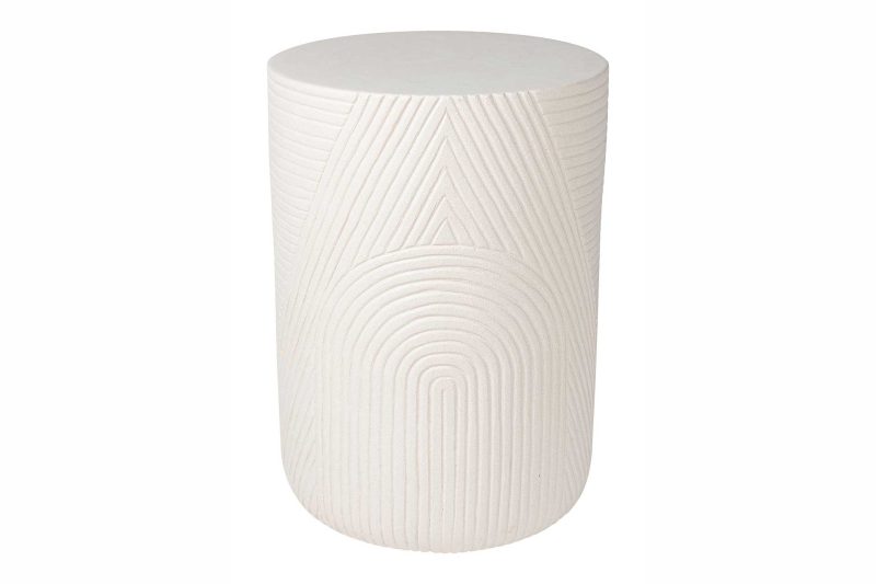 Serenity Textured Side Table 16” <span class='variation-title'></noscript>Sand Matte</span> Fabric 
