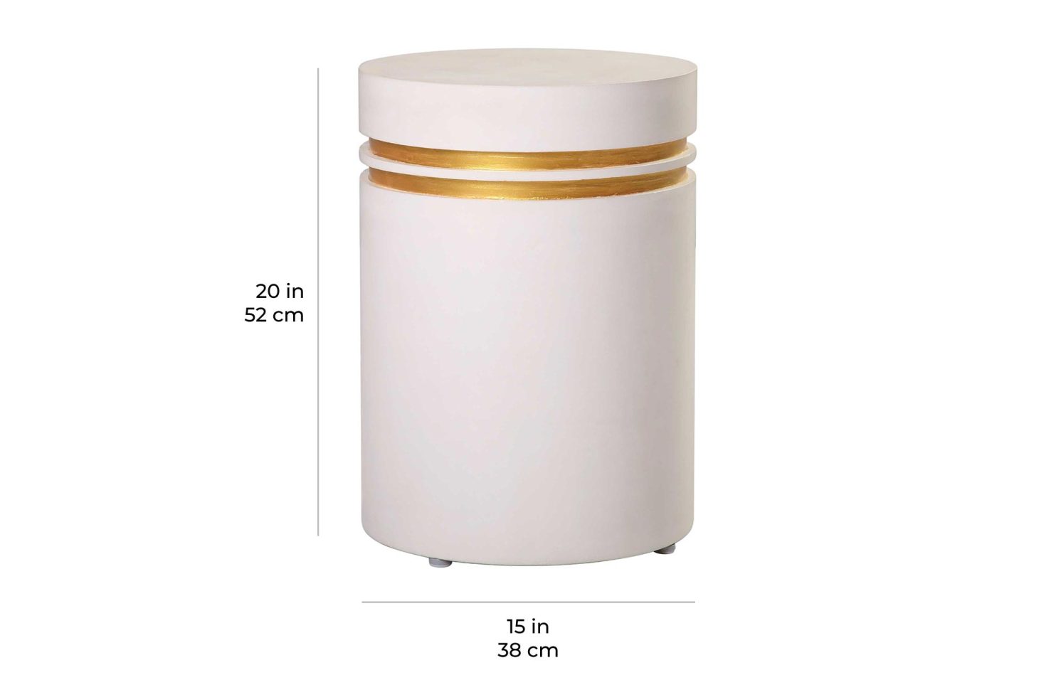 perp joy santori double ring accent table tall scale dimensions