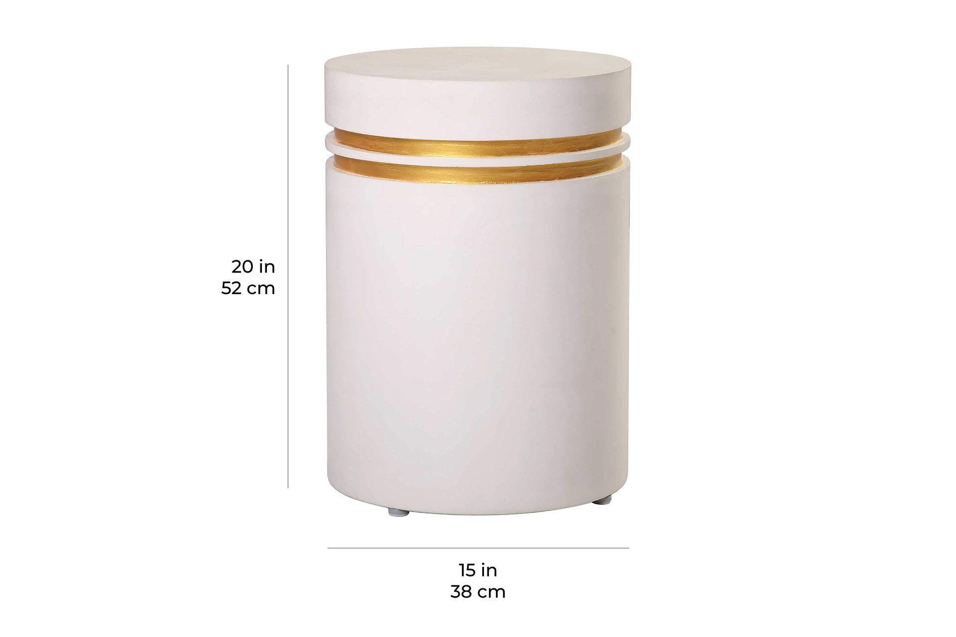 perp joy santori double ring accent table tall scale dimensions