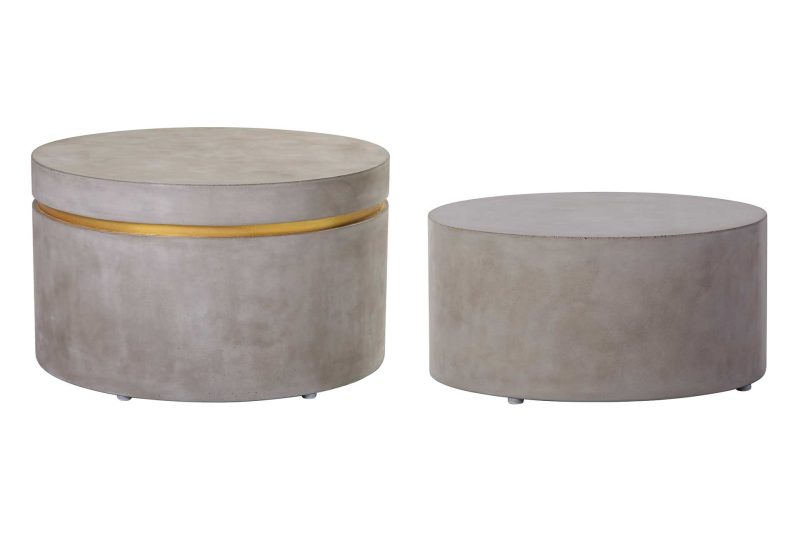 Perpetual Joy Serendipity Ring Accent Table Set <span class='variation-title'></noscript>Slate Gray / Gold Ring Accents</span> Fabric 