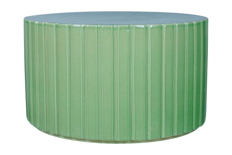 Ceramic Katra Cocktail Table <span class='variation-title'></noscript>Pea</span> Fabric 