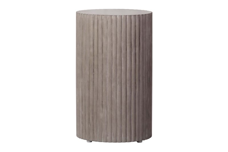 Perpetual Scallop Accent Table Tall <span class='variation-title'></noscript>Slate Gray</span> Fabric 