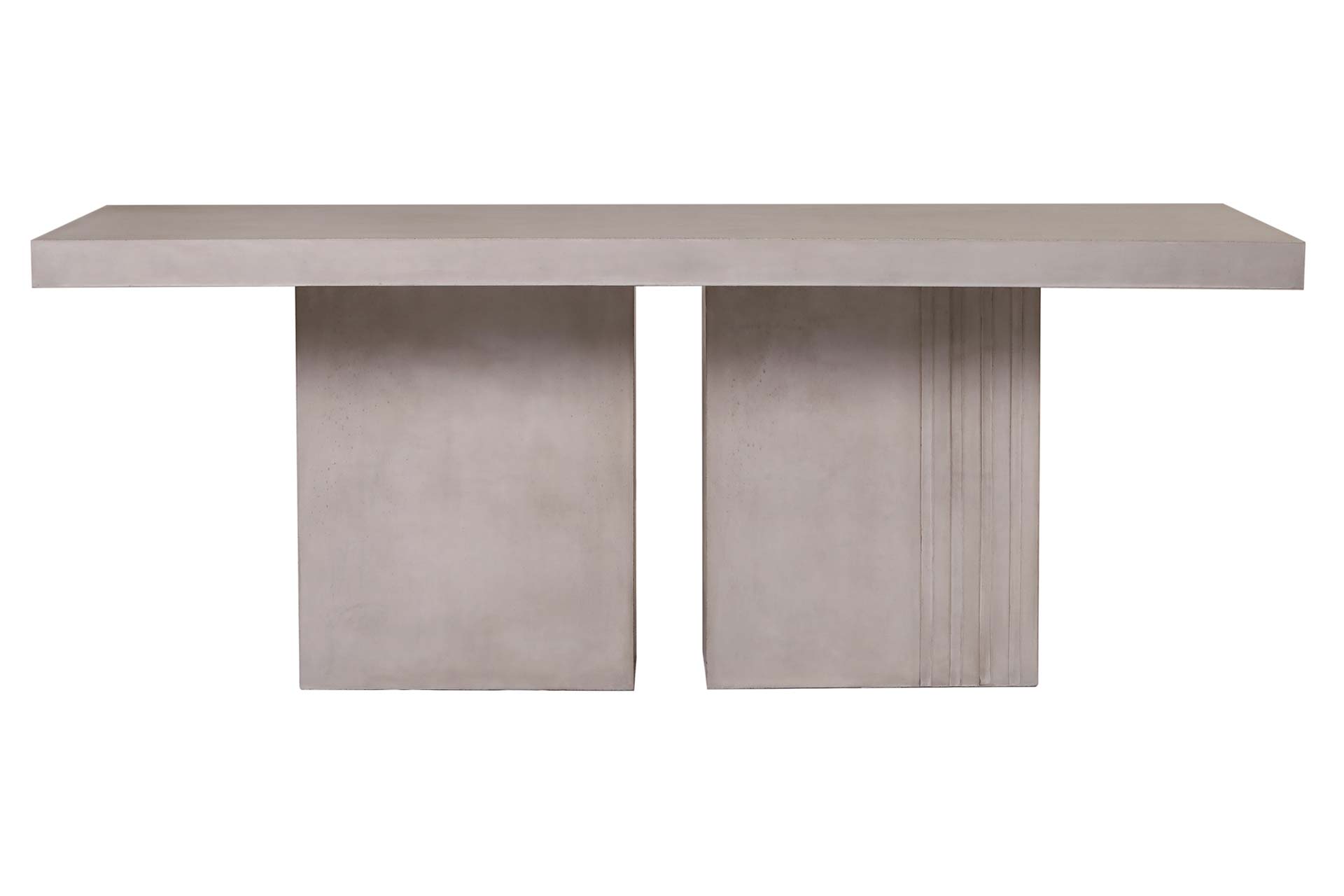 Tama Rectangle Dining Table Double Pedestal - Slate Gray