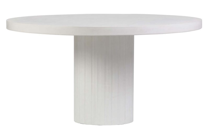 Tama Round Dining Table <span class='variation-title'></noscript>Ivory White</span> Fabric 