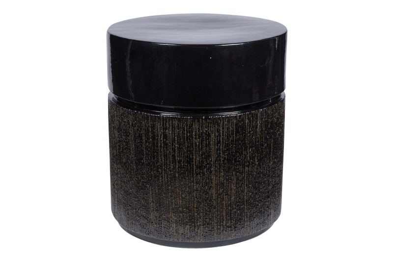 Ellipse Accent Table <span class='variation-title'></noscript>Obsidian Smooth and Texture Gloss</span> Fabric 