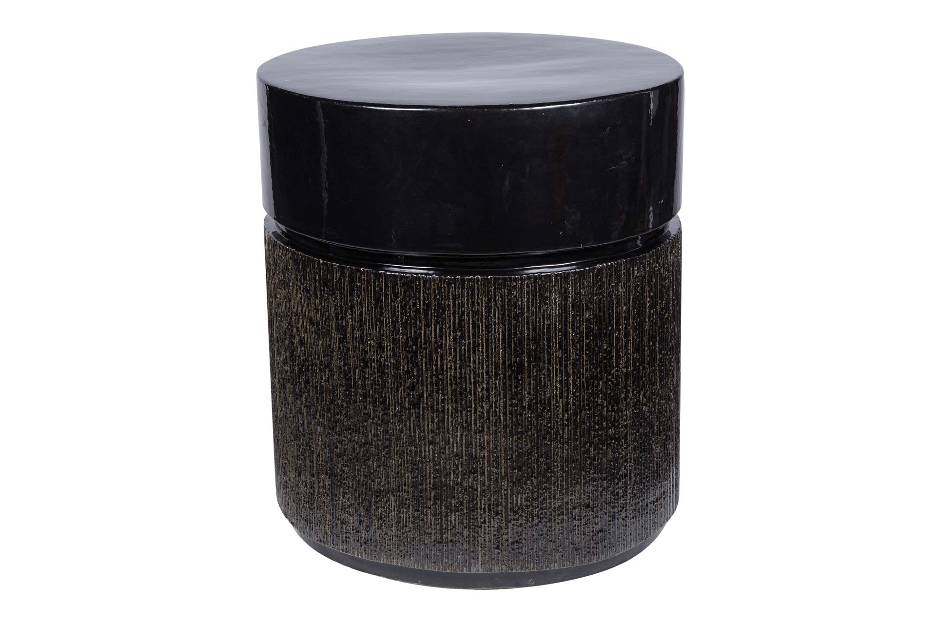 Ellipse Accent Table - Obsidian Smooth and Texture Gloss