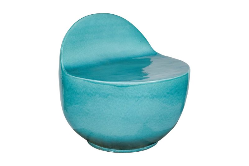 Bowness Stool <span class='variation-title'></noscript>Aquamarine Gloss</span> Fabric 