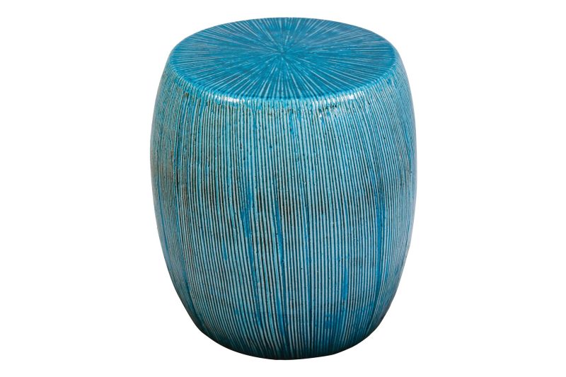 Bud Stool <span class='variation-title'></noscript>Aquamarine Texture Gloss</span> Fabric 