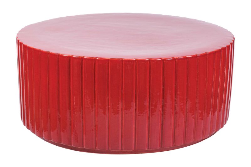 Flute Accent Table Medium <span class='variation-title'></noscript>Plum Gloss</span> Fabric 