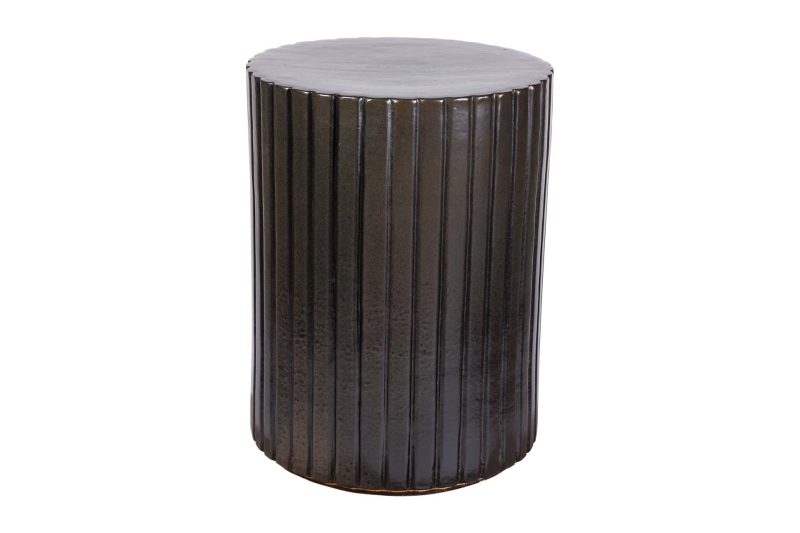 Flute Accent Table Small <span class='variation-title'></noscript>Iron Semi-Gloss</span> Fabric 