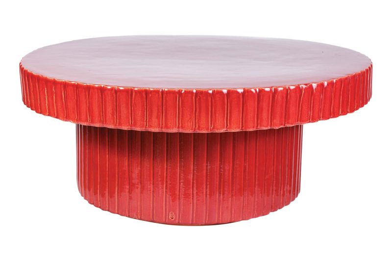 Flute Coffee Table <span class='variation-title'></noscript>Plum Gloss</span> Fabric 