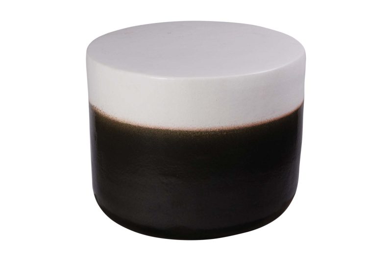 Harmony Accent Table <span class='variation-title'></noscript>Linen Semi-Gloss Top | Iron Semi-Gloss Base</span> Fabric 