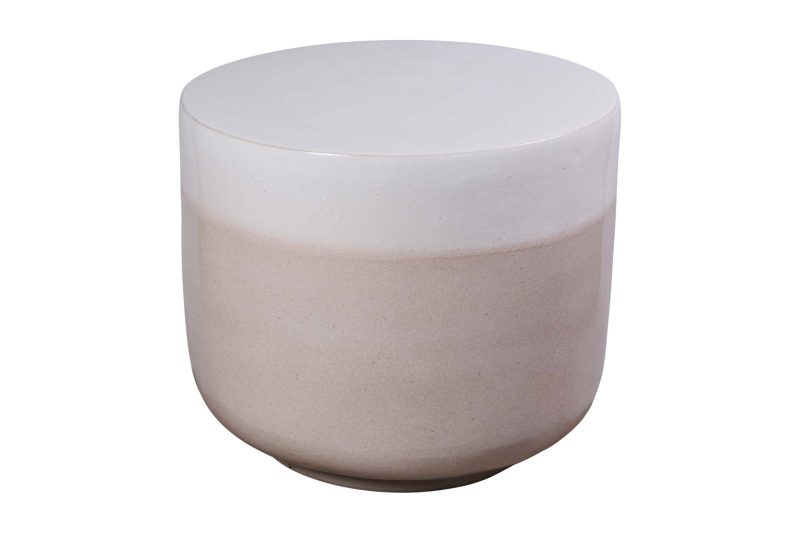 Harmony Accent Table <span class='variation-title'></noscript>Linen Semi-Gloss Top | Sand Gloss Base</span> Fabric 