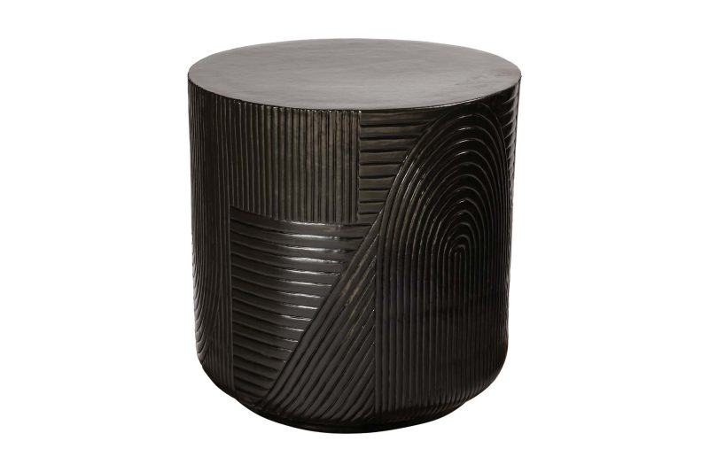Serenity Textured Accent Table <span class='variation-title'></noscript>Iron Semi-Gloss</span> Fabric 