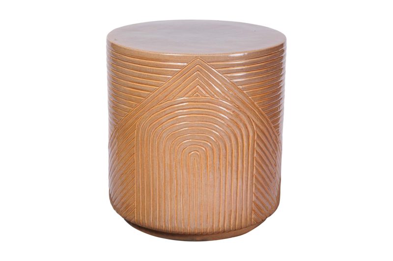 Serenity Textured Stool <span class='variation-title'></noscript>Taupe Gloss</span> Fabric 