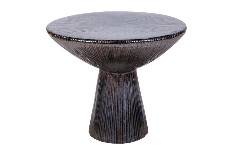 Sunburst Accent Table <span class='variation-title'></noscript>Smoke Semi-Gloss</span> Fabric 
