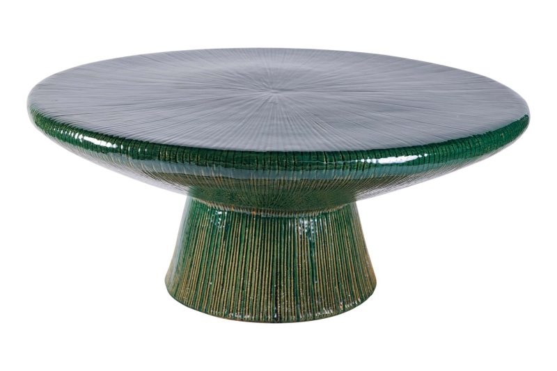 Sunburst Coffee Table <span class='variation-title'></noscript>Emerald Texture Gloss</span> Fabric 