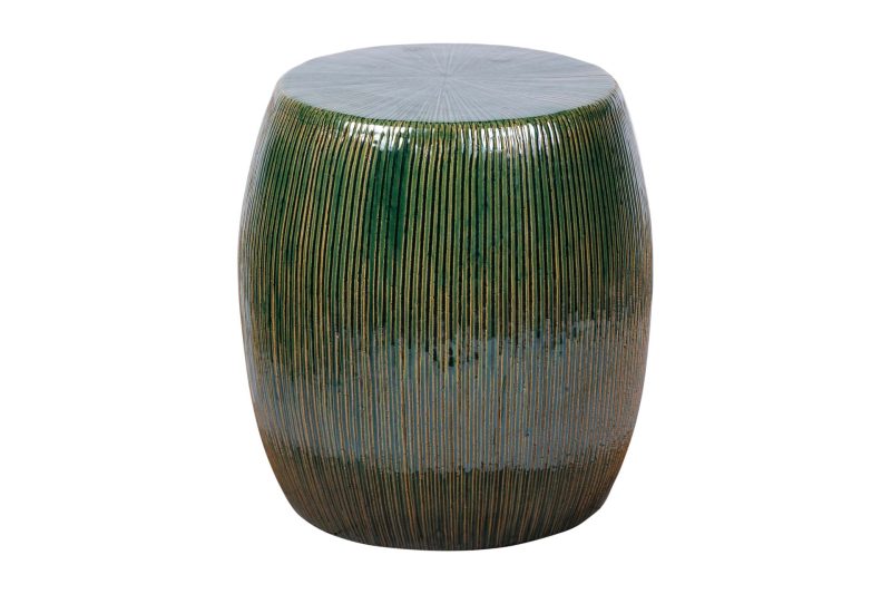 Sunburst Stool <span class='variation-title'></noscript>Emerald Texture Gloss</span> Fabric 