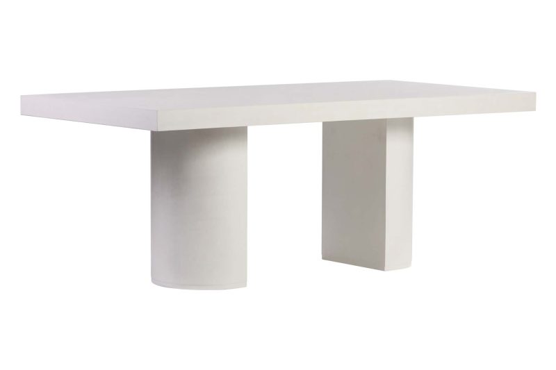 Andoo Dining Table <span class='variation-title'></noscript>Ivory White</span> Fabric 