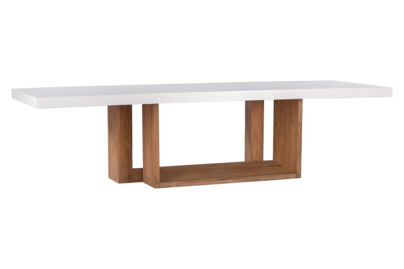 Lucca Dining Table <span class='variation-title'></noscript>Ivory White</span> Fabric 