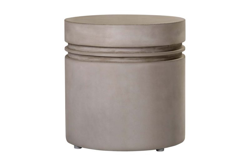 Santori Double Ring Accent Table Short <span class='variation-title'></noscript>Slate Gray</span> Fabric 