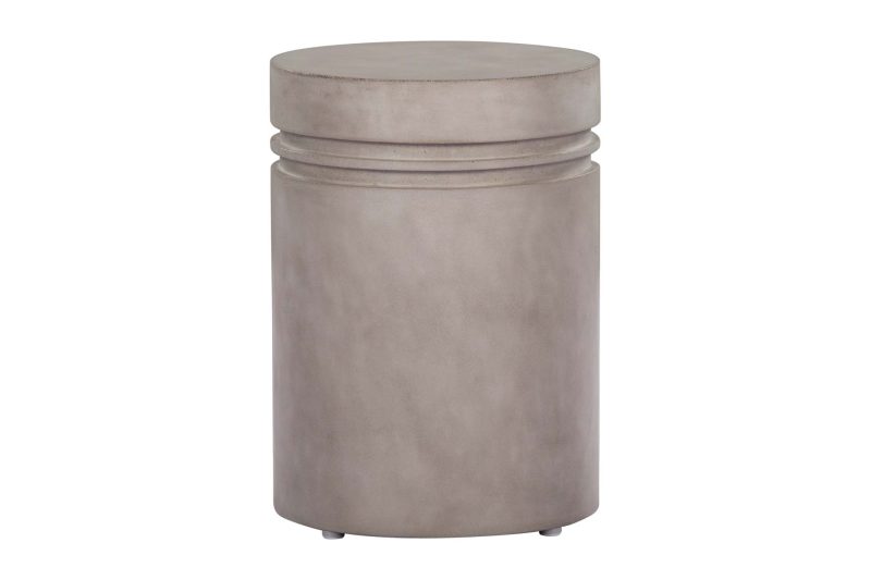 Santori Double Ring Accent Table Tall <span class='variation-title'></noscript>Slate Gray</span> Fabric 
