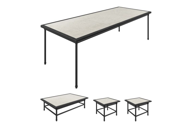 Eterna Dekton Lunar Table Set Fabric 