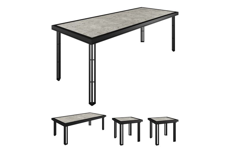 Patinero Counter Table Set + Dekton Sabbia Upgrade Fabric 