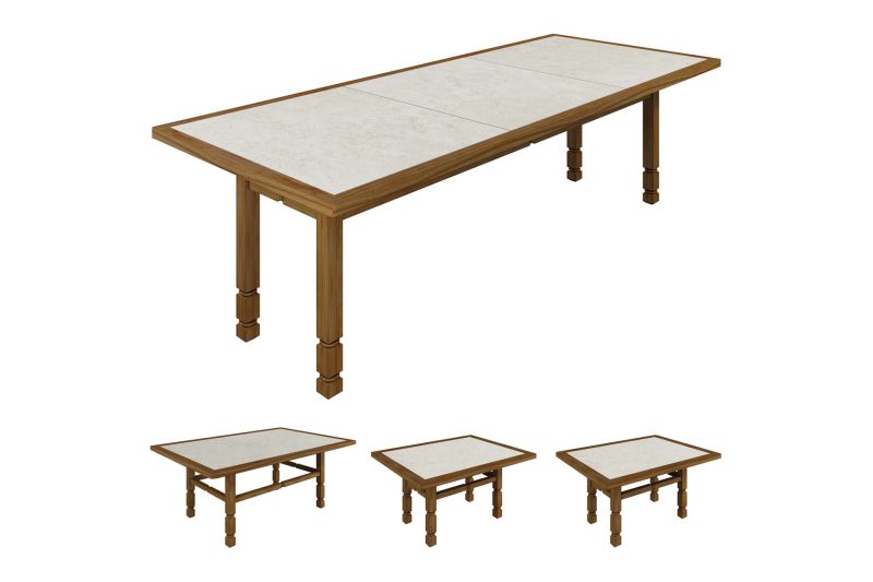 Vaterra Table Set + Dekton Lunar Upgrade Fabric 